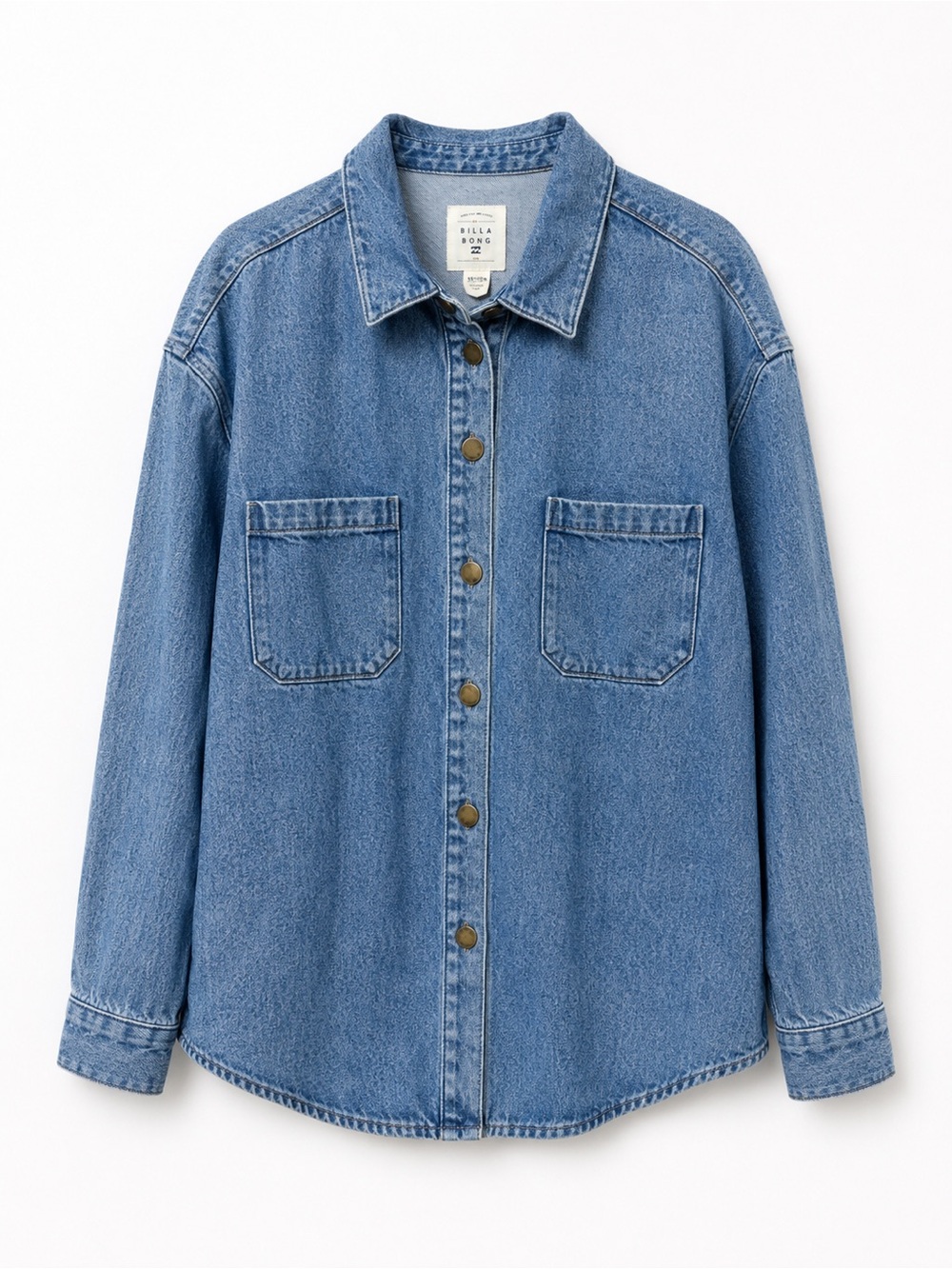 Billabong Women’s Deep Sea Denim Shacket – Size Small